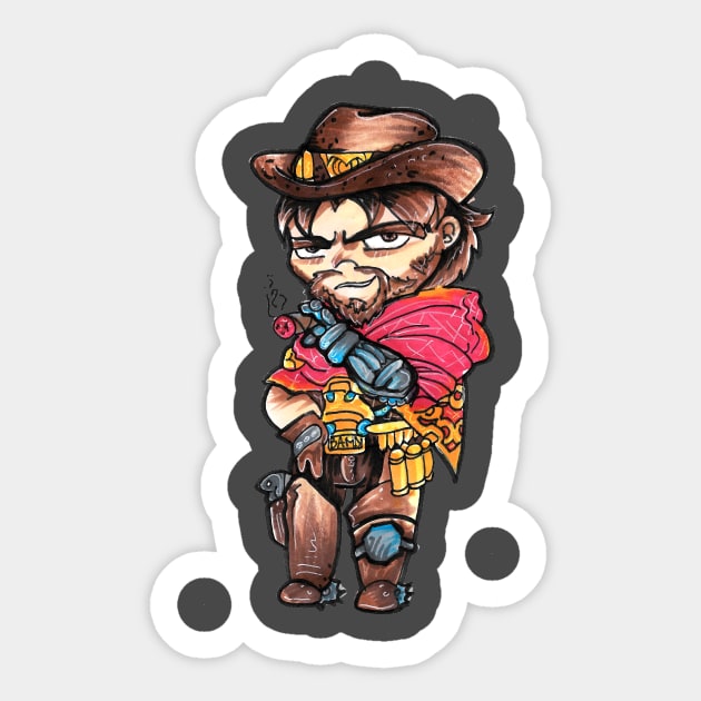 mccree chibi art Sticker by Geeky Gimmicks